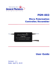 PSM-003 Micro Scrambler/Controller User Manual