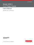 Model 2290-5 5 kV Power Supply User`s Manual