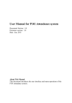 User Manual for P101 Attendance system