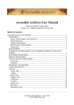 Accessible Archives User Manual