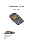 Albér Cellcorder™ CRT–400 User`s Guide