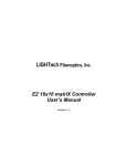LIGHTech Fiberoptics, Inc. EZ 16x16 matriX Controller User`s Manual