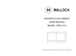 disinfection cabinet user manual model: mdc-21c