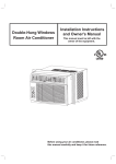 Window Air Conditioner User Manual