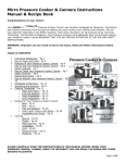 Mirro Pressure Cooker & Canners Instructions Manual & Recipe Book
