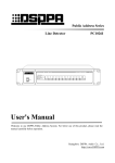 Public Address Series Line Detector PC1026I User`s Manual