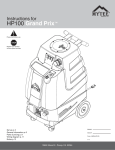 Mytee HP100 Spyder Portable Box Extractor User Manual