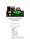 AOR `DWD 0DVWHU User`s Manual