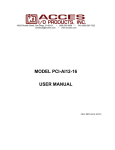 MODEL PCI-AI12-16 USER MANUAL