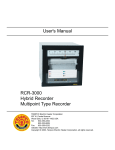 RCR-3000 Pen/Multi-Point 180 mm Chart Recorder