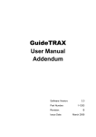 GuideTRAX User Manual Addendum