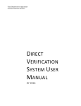 Direct Verification System User Manual