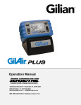 Sensidyne Gilian GilAir Plus Air Sampling Pump User Manual