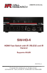 SW-HD-4 User`s Manual