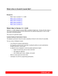 What`s New in Oracle® Crystal Ball? What`s New in Version