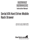 Serial ATA Hard Drive Mobile Rack Drawer