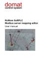 RcWare SoftPLC Modbus server mapping editor User manual