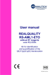 User manual REALQUALITY RS-AML1