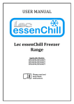 USER MANUAL Lec essenChill Freezer Range