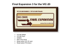 VIC-20 Final Expansion User Manual