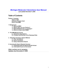 Michigan Molecular Interactions User Manual