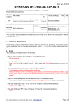 Deletion of Specifications and Errata for R32C/118A Group User`s