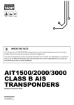 AIT1500/2000/3000 CLASS B AIS TRANSPONDERS