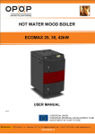 HOT WATER WOOD BOILER ECOMAX 25, 35, 42kW USER MANUAL