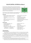 SOLAR CONTROL SYSTEM User Manual