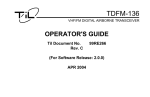 TDFM-136 Operator`s Manual