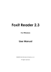 Foxit Reader 2.3 User Manual