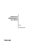 User`s Manual 4U Rackmount DVD/CD Duplicator