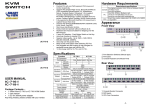 KVM SWITCH Features Specifications Hardware Requirements