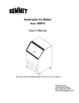 Automatic Ice Maker User`s Manual