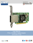 User Manual, PCIe x16 GEN 3 Cable Adapter