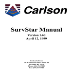 SurvStar Manual - Carlson Software