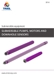 submersible pumps, motors and downhole sensors