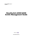 OmniSwitch 6250/6450 Switch Management Guide