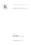 USER MANUAL - Kramer Electronics