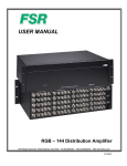 FSR RGB-144 User Manual