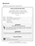 Pentair`s Small Stainless Steel Niche Installation Guide