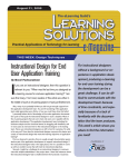 Instructional Design for End User Application Training