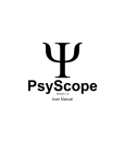 PsyScope User Manual