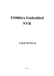 TS9004A Embedded NVR USER MANUAL