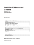SybGREEN qPCR Primers and Standards