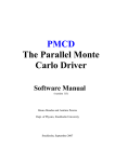 Software Manual for the Parallel Monte Carlo Driver