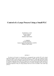 Control of a Large Process Using a Small PLC