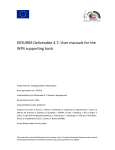 DESURBS Deliverable 4.7: User manuals for the WP4 supporting tools
