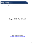 Magic DVD Rip Studio - User Manual