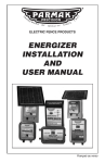 ENERGIZER INSTALLATION AND USER MANUAL